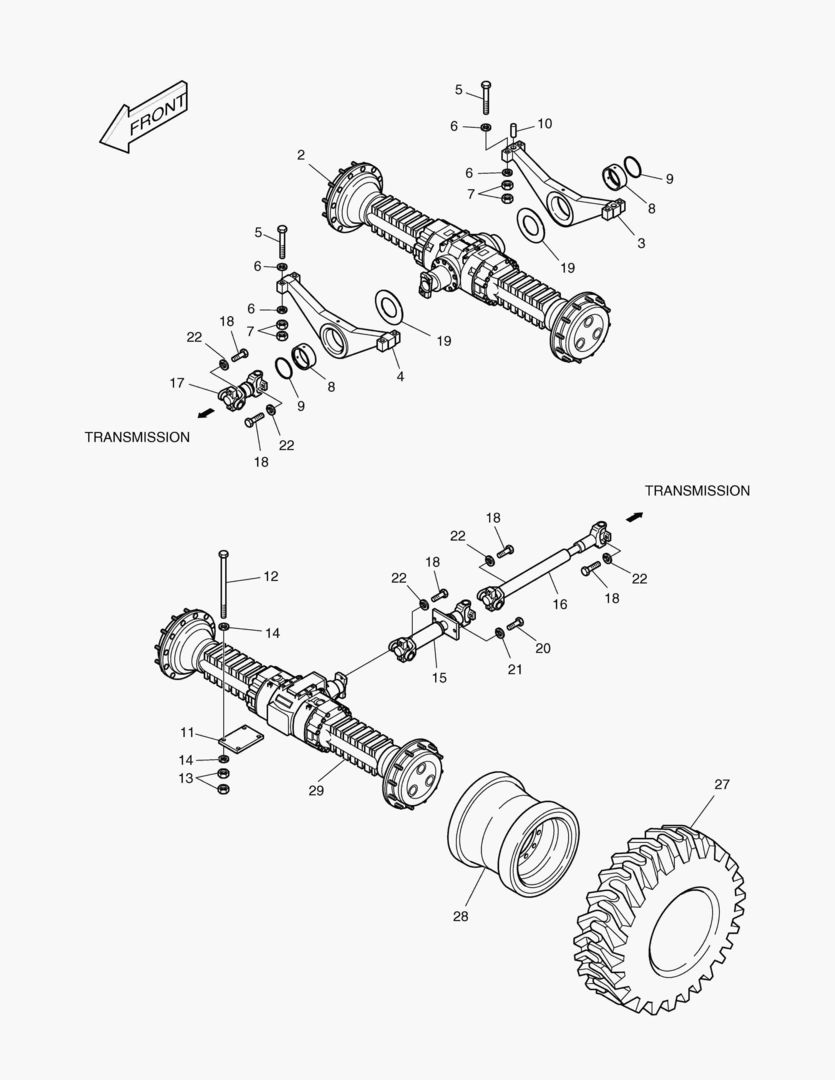 1180 AXLE & DRIVE SHAFT-OPT.
