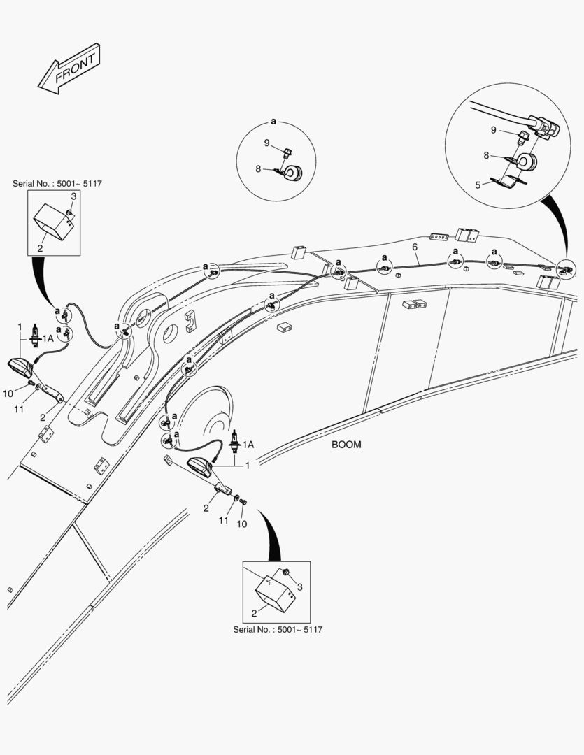 РАБОЧАЯ ФАРА - СТРЕЛА 6.65 м