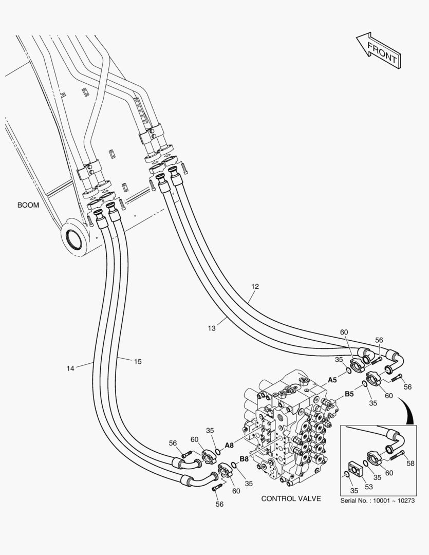 1290 MAIN PIPING(3) - ARM & BUCKET
