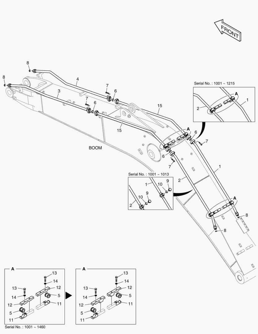 6730 BOOM PIPING - ONE & TWO WAY(BOOM 4.6m)