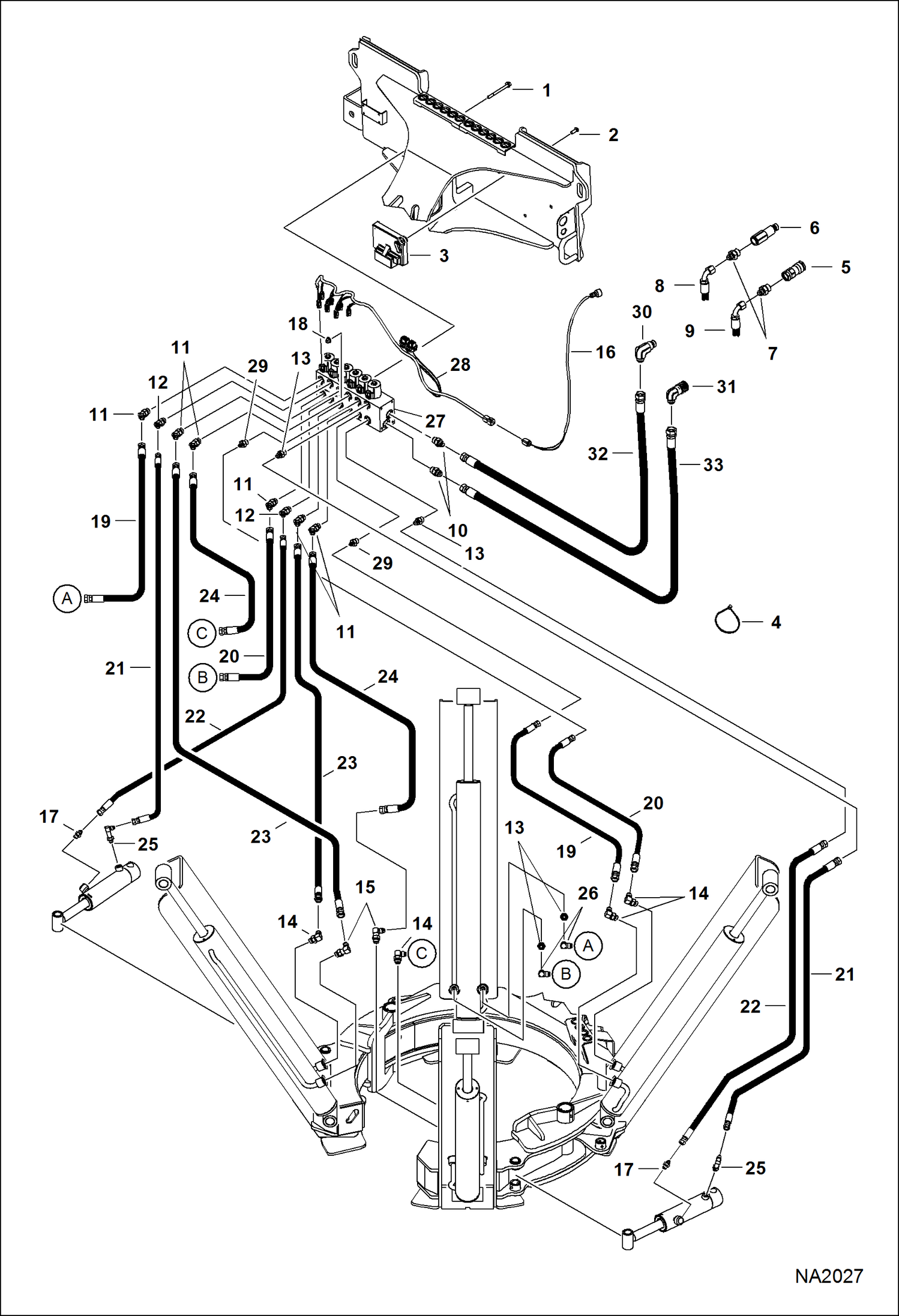 ПЕРЕСАДЧИК ДЕРЕВЬЕВ (ГИДРОСИСТЕМЫ) (TS44C A9VL) (TS44M A9UT)