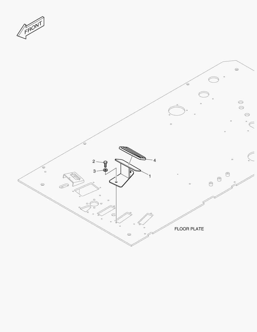 ПОДСТАВКА ДЛЯ НОГ - ЛЕВОСТОРОННИЙ