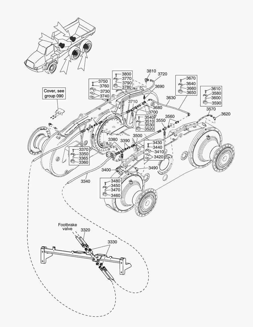 G191-48 BRAKE SYSTEM REAR TANDEM [8X0550~]