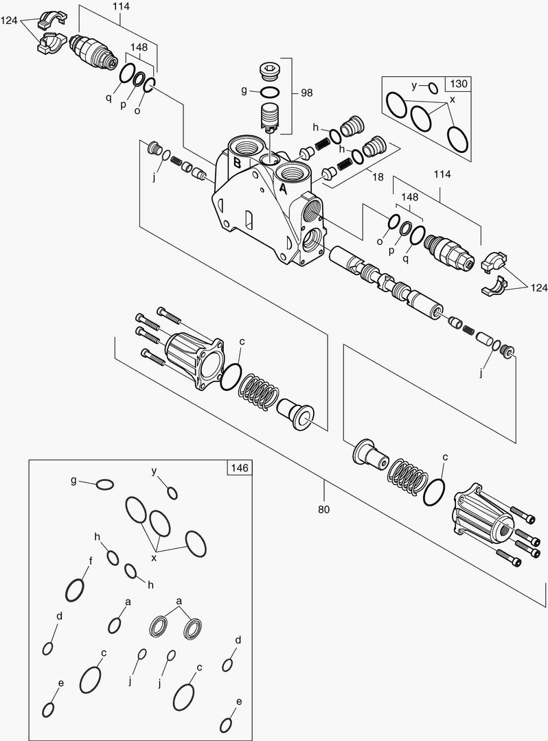 КОРПУС СТРЕЛЫ - РЕГУЛИРУЮЩИЙ КЛАПАН