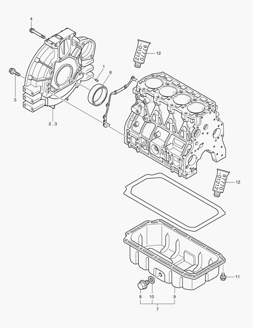 013 FLYWHEEL HOUSING & OIL PAN [20001~31890]