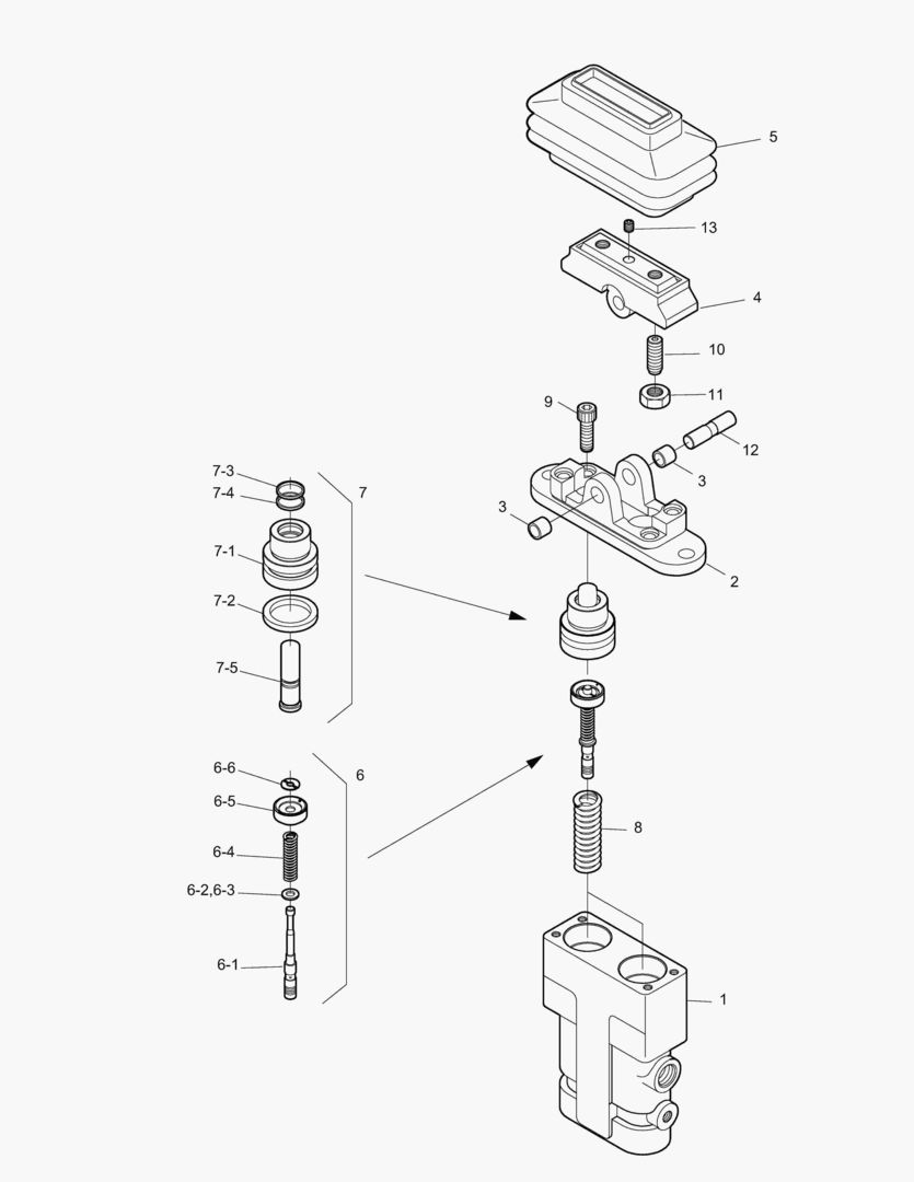 4210 PEDAL VALVE-ROTATION & TILTING