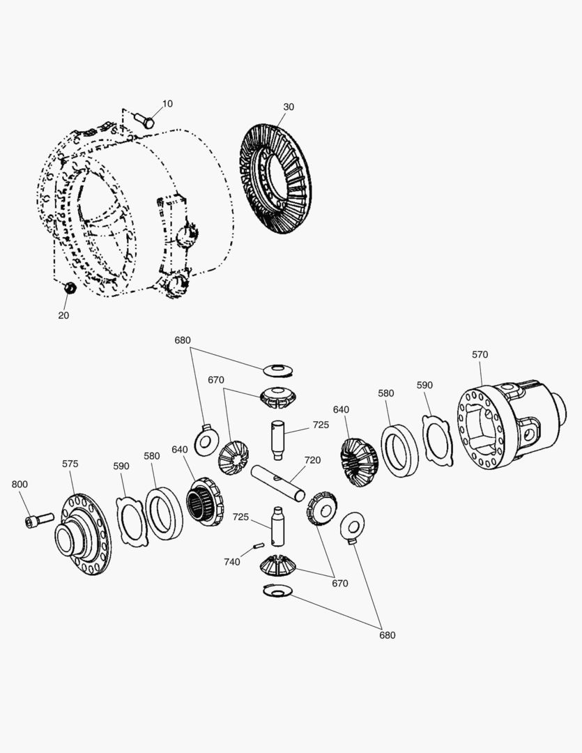 Спецтехника 4661 DIFFERENTIAL GEAR - REAR AXLE [9977~11226] - главное фото