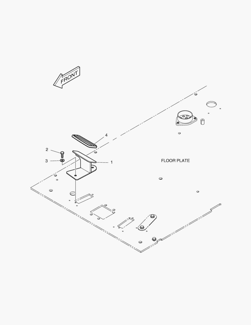 ПОДСТАВКА ДЛЯ НОГ - ПРАВОСТОРОННИЙ