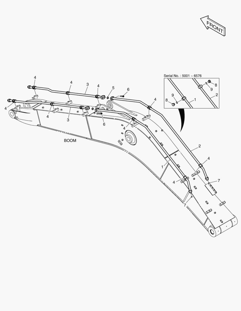 Спецтехника 6420 BOOM PIPING - ONE & TWO WAY(BOOM-4.6m)