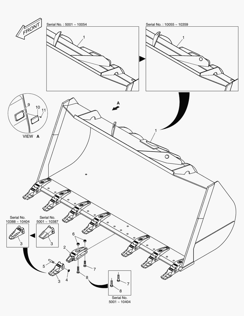 2140 BUCKET - 4.0гЋҐ TOOTH 3270mm