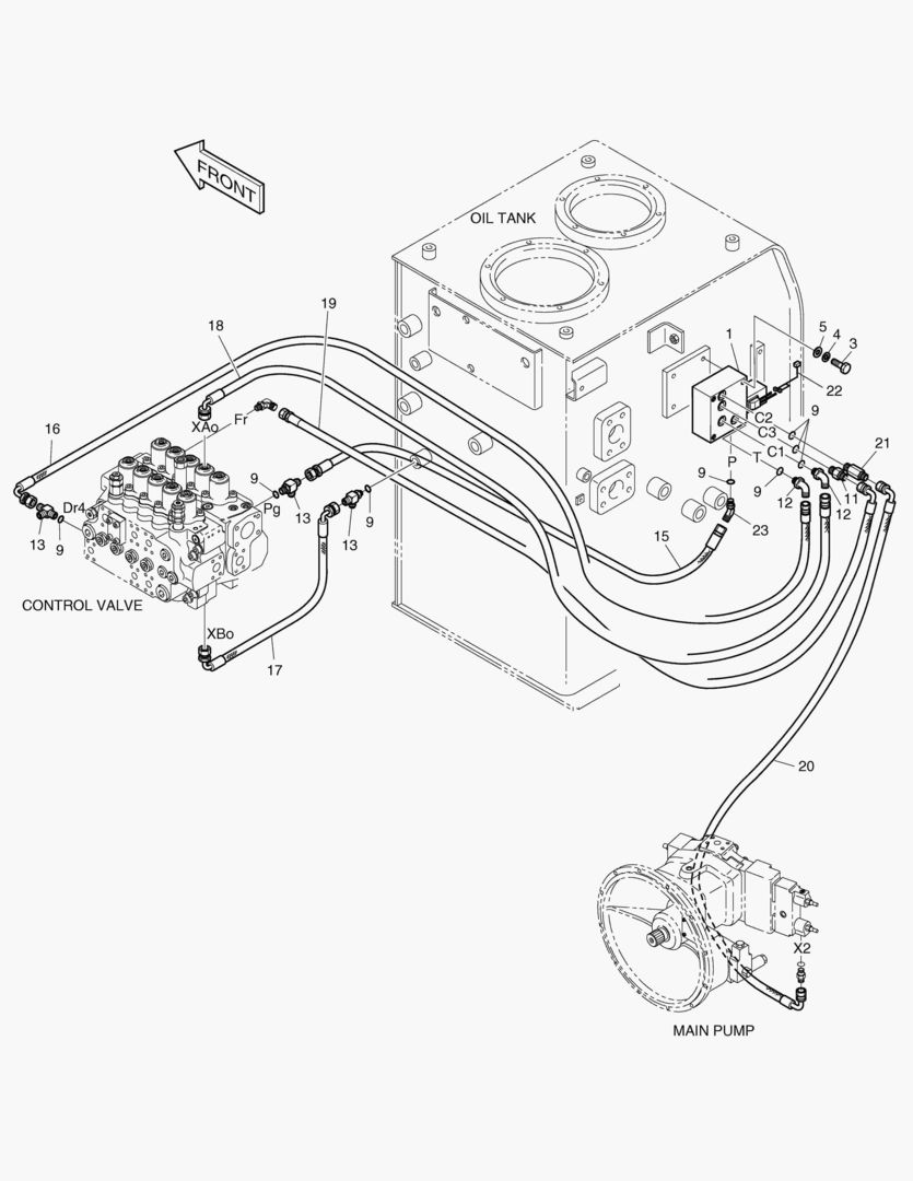 ТРУБОПРОВОД СЕРВОУПРАВЛЕНИЯ-ОДИН ПУТЬ