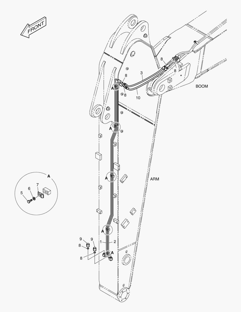 ГИДРОСИСТЕМА РУКОЯТИ - БЫСТРАЯ ПОСАДКА(РУКОЯТЬ 2.6 м)