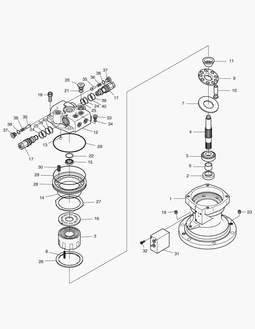 ГИДРОМОТОР ПОВОРОТА ПЛАТФОРМЫ