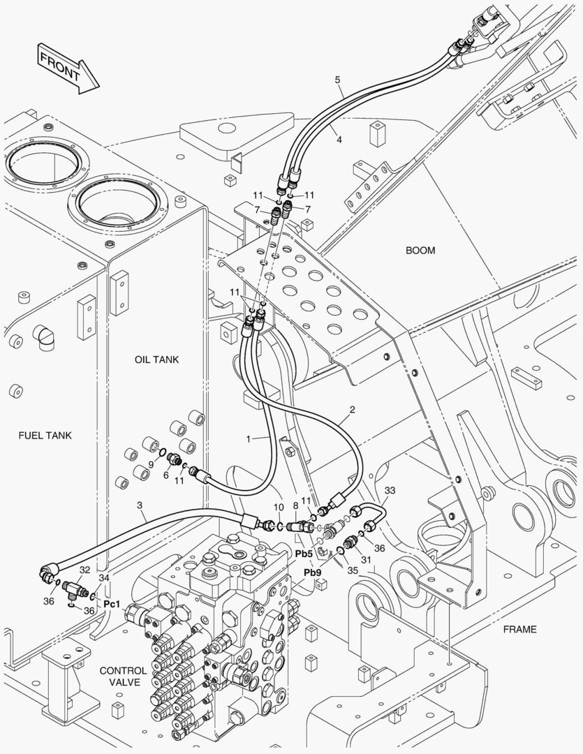 ТРУБОПРОВОД СЕРВОУПРАВЛЕНИЯ - КЛАПАН ЗАМКА РУКОЯТИ