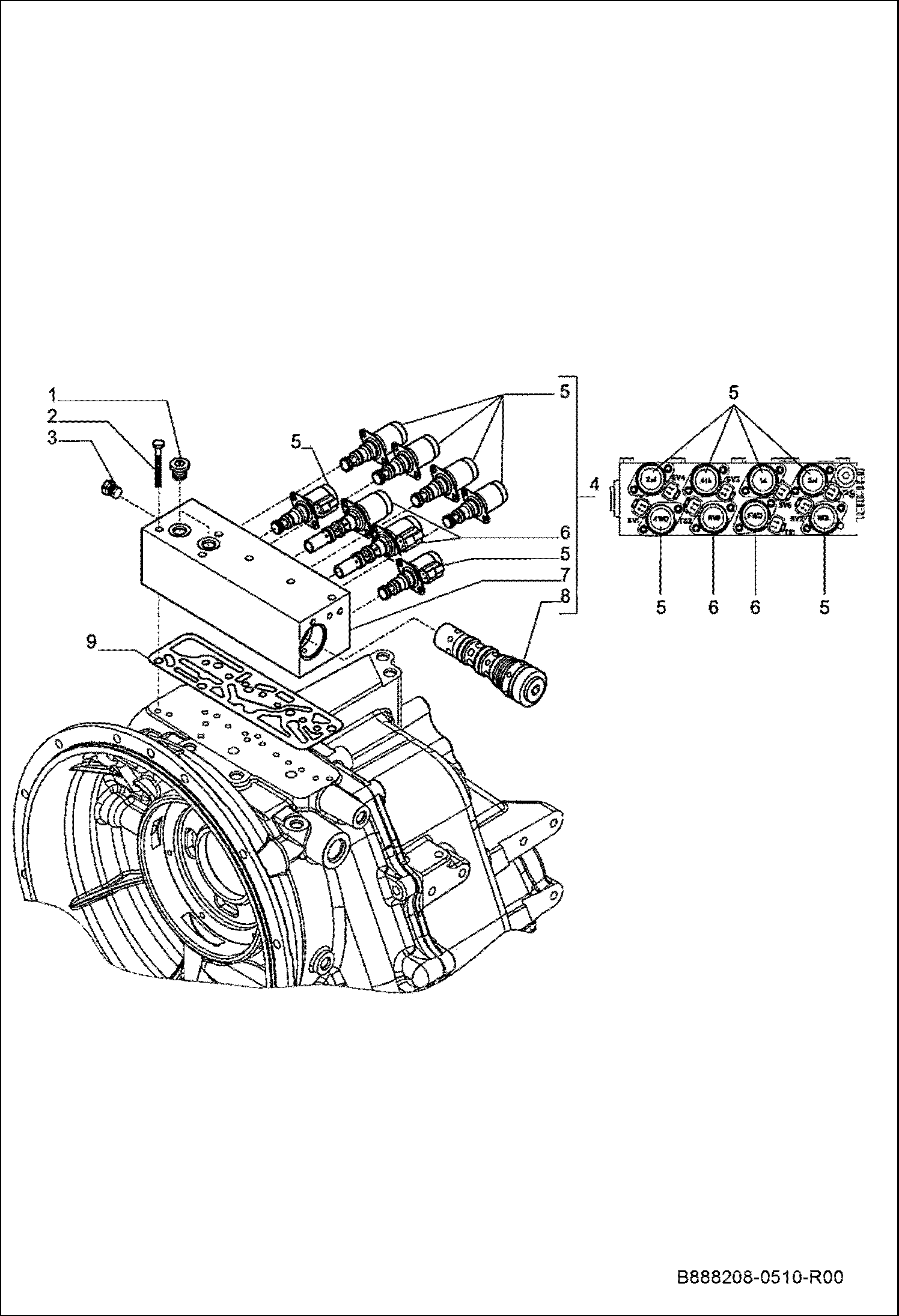 Схема ТРАНСМИССИЯ - РЕГУЛИРУЮЩИЙ КЛАПАН