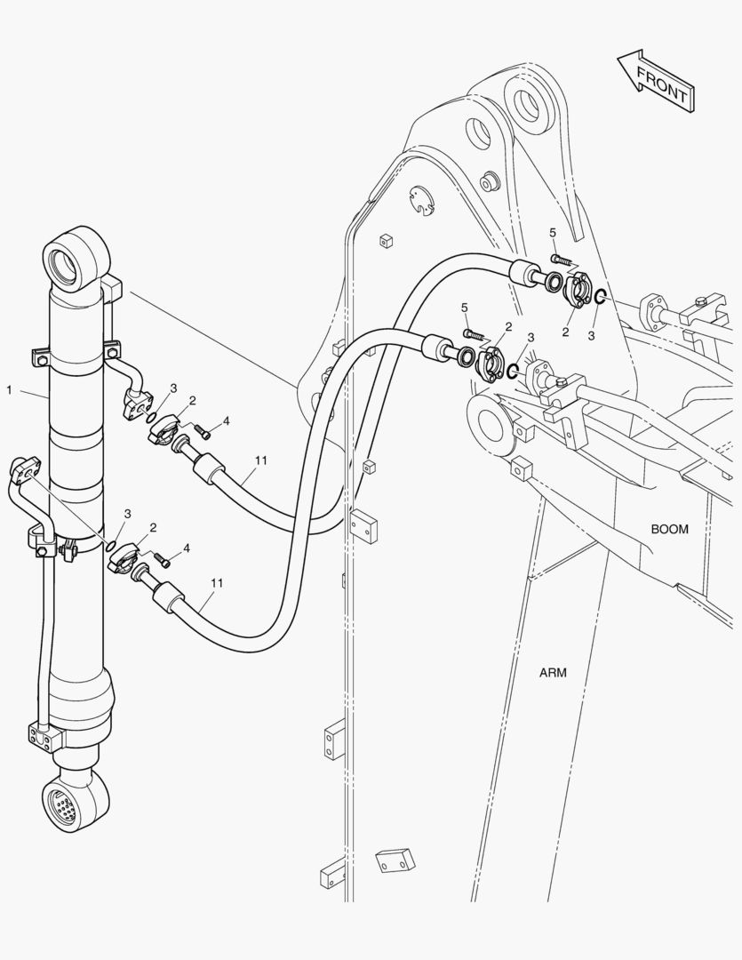 ГИДРОСИСТЕМА РУКОЯТИ - РУКОЯТЬ 2.5 м