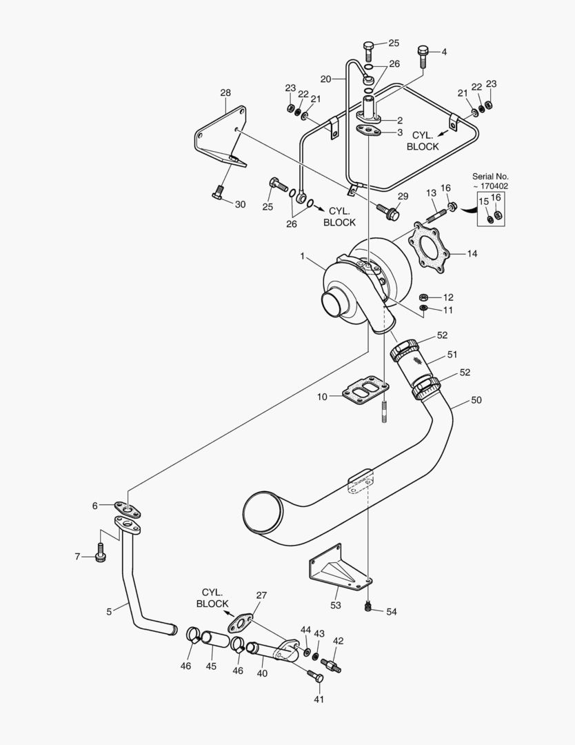 025 TURBO CHARGER & OIL PIPE