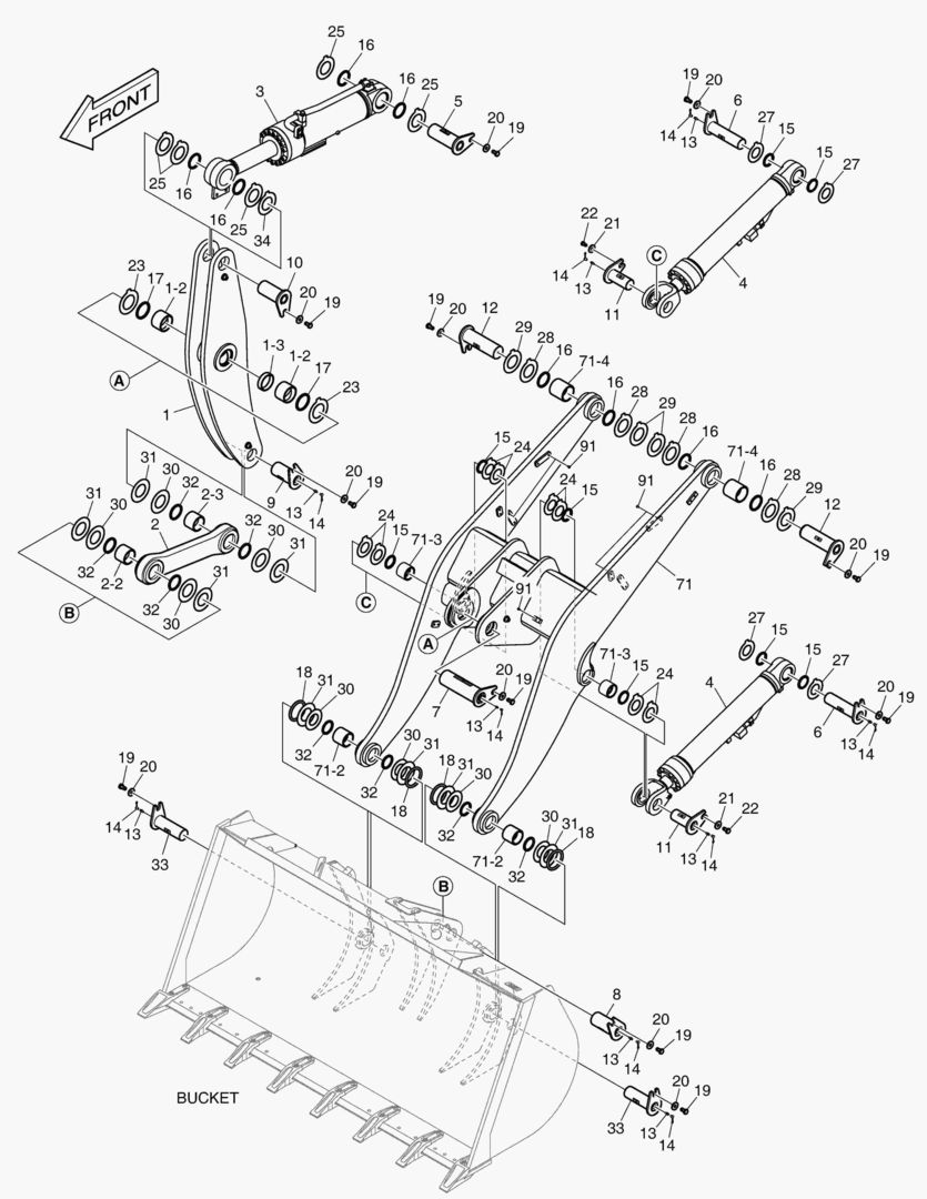 РУКОЯТЬ ПОГРУЗЧИКА В СБОРЕ