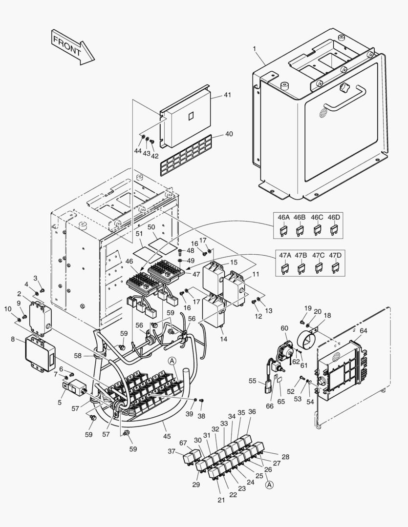 1390 ELECTRIC BOX - FNR LEVER [5001~5007]