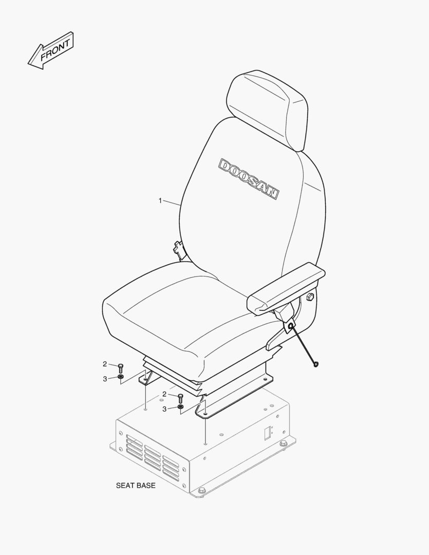 Схема КРЕСЛО - ПНЕВМАТИЧЕСКАЯ ПОДВЕСКА