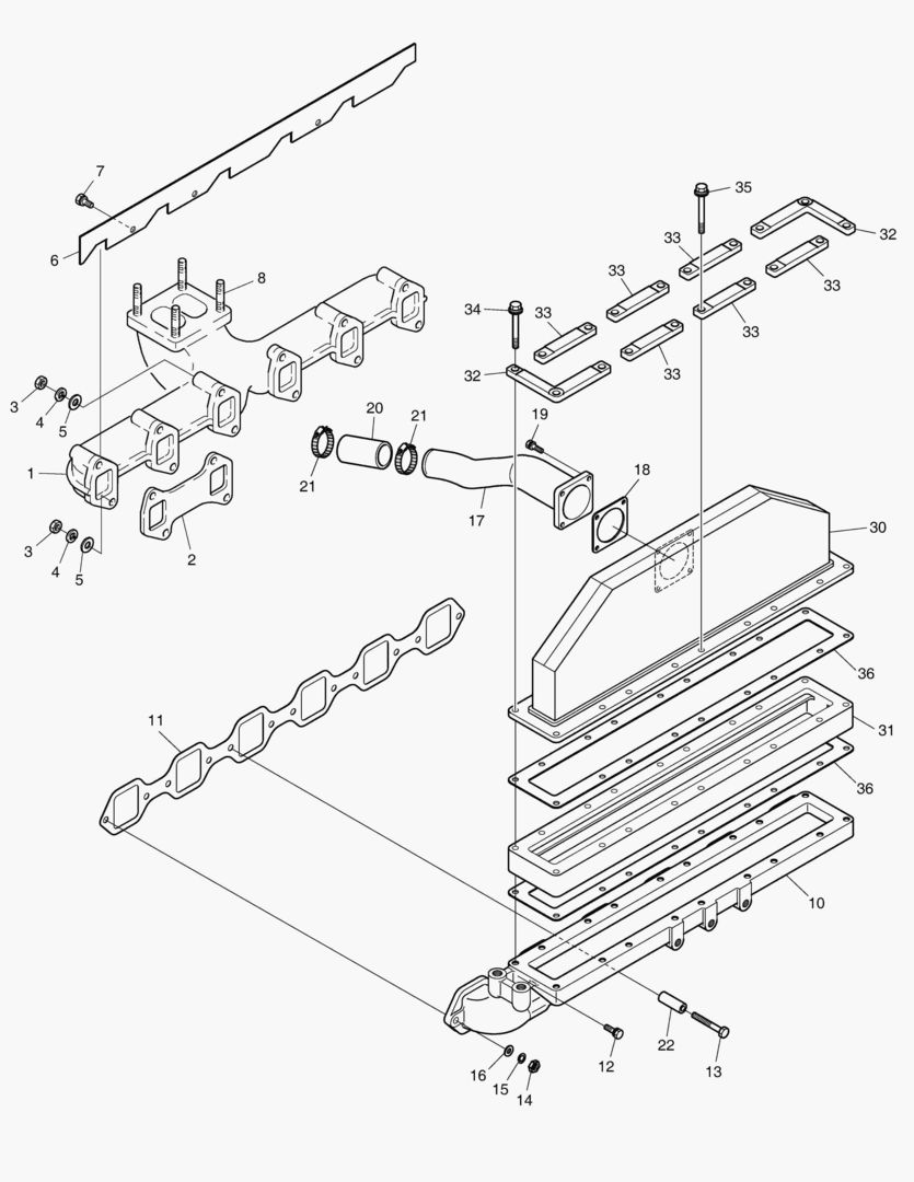 013 INTAKE & EXHAUST MANIFOLD