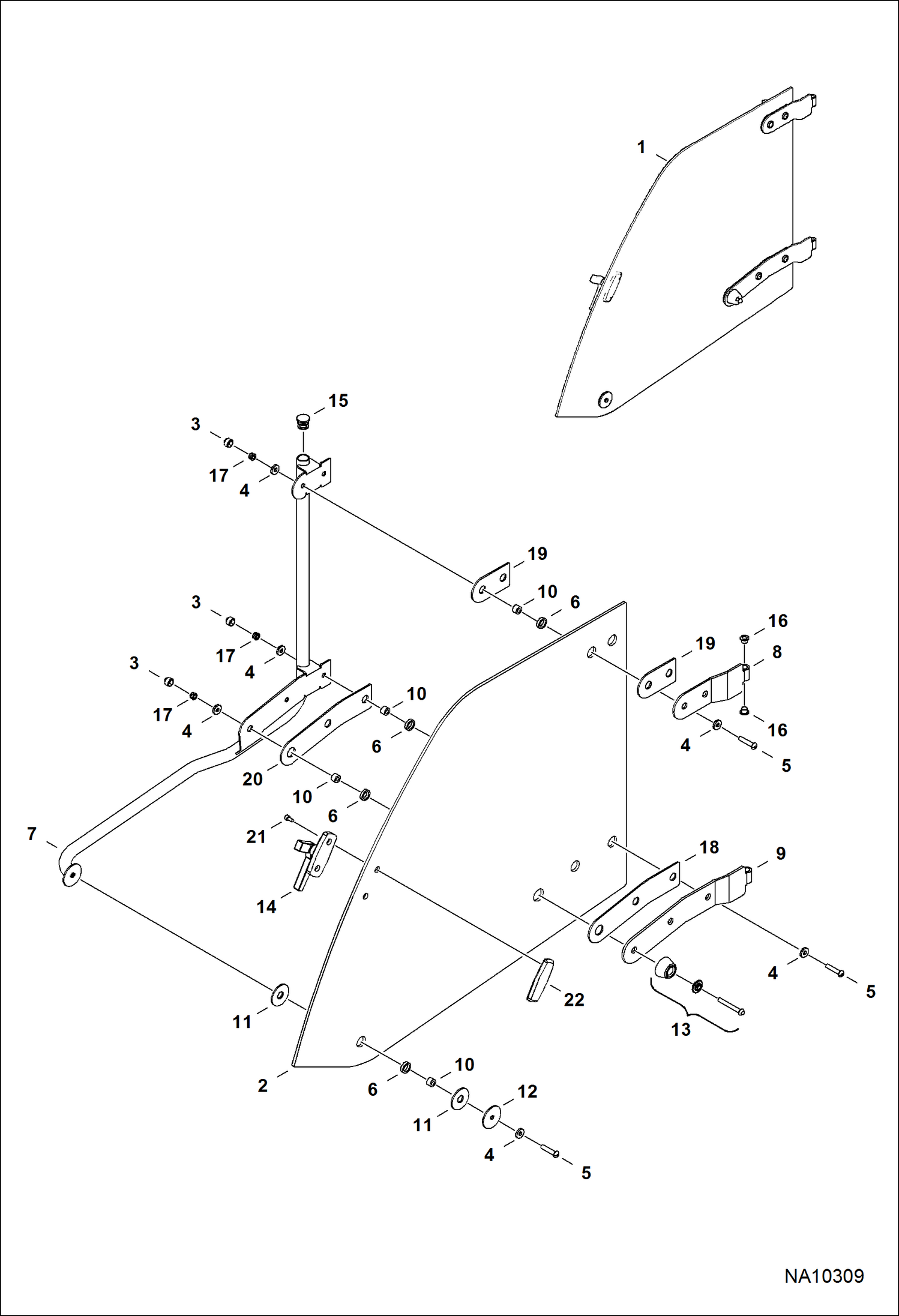 КАБИНА ВОДИТЕЛЯ (ДВЕРНОЕ ОКНО В СБОРЕ)