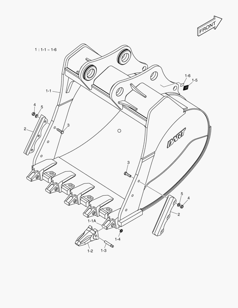 6370 BUCKET ASS`Y - 2.37mВі - HEAVY DUTY