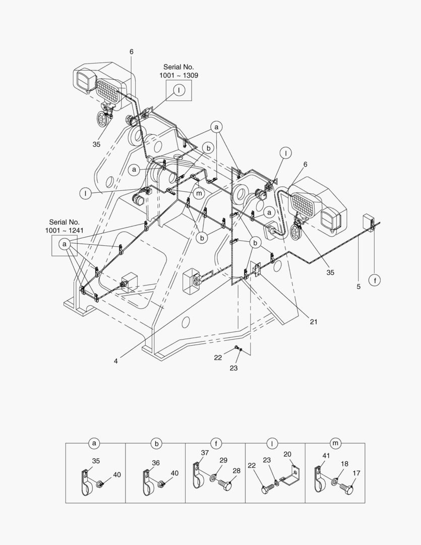 ЭЛЕКТРОПРОВОДКА(4)-ПЕРЕДНЯЯ РАМА