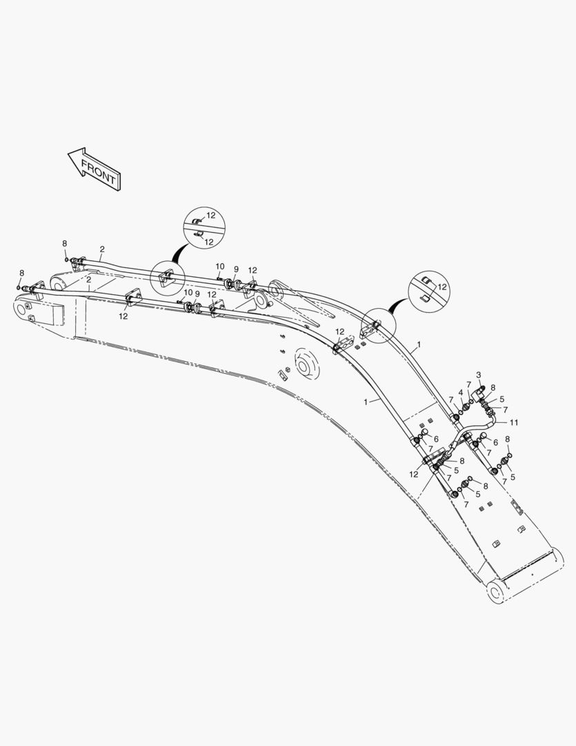 7280 BOOM PIPING-ONE & TWO WAY