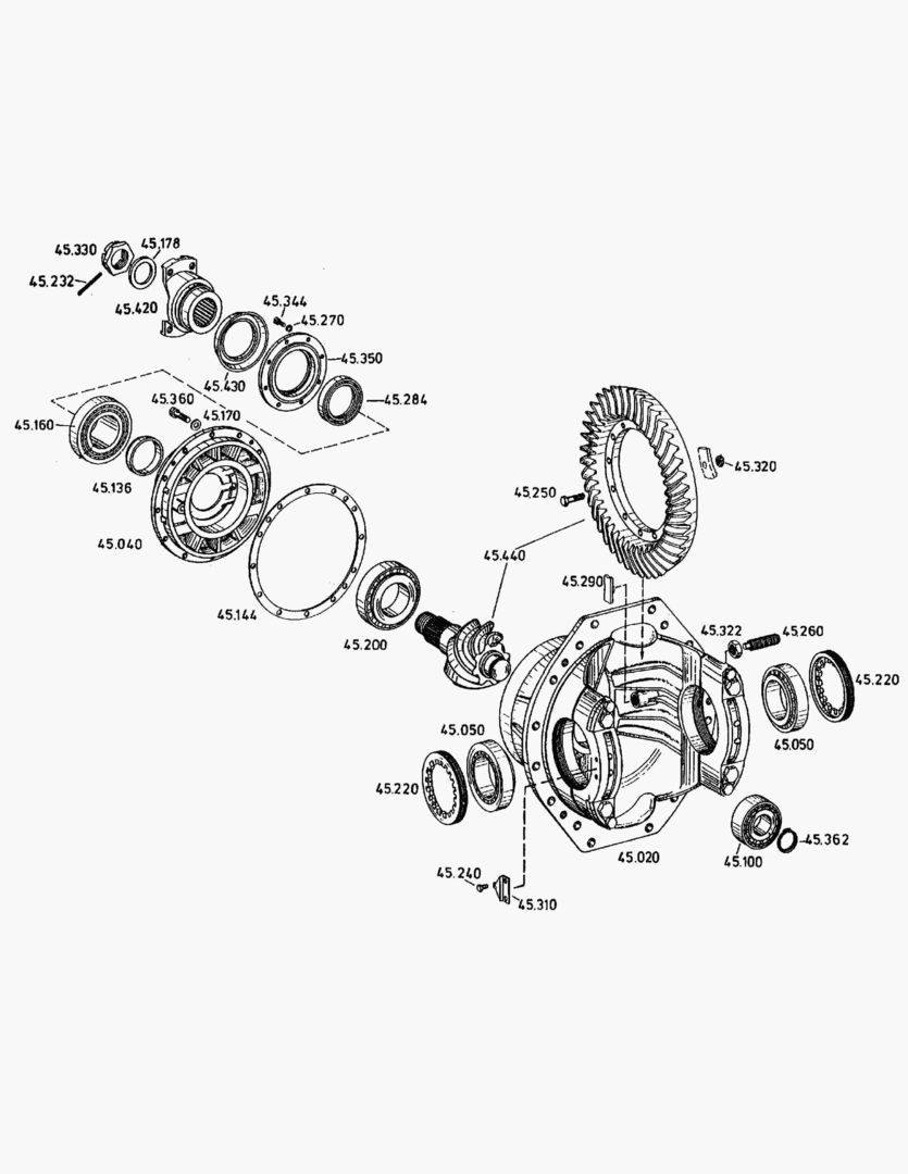 G039-1 DIFFERENTIAL; REAR [513002~513104]