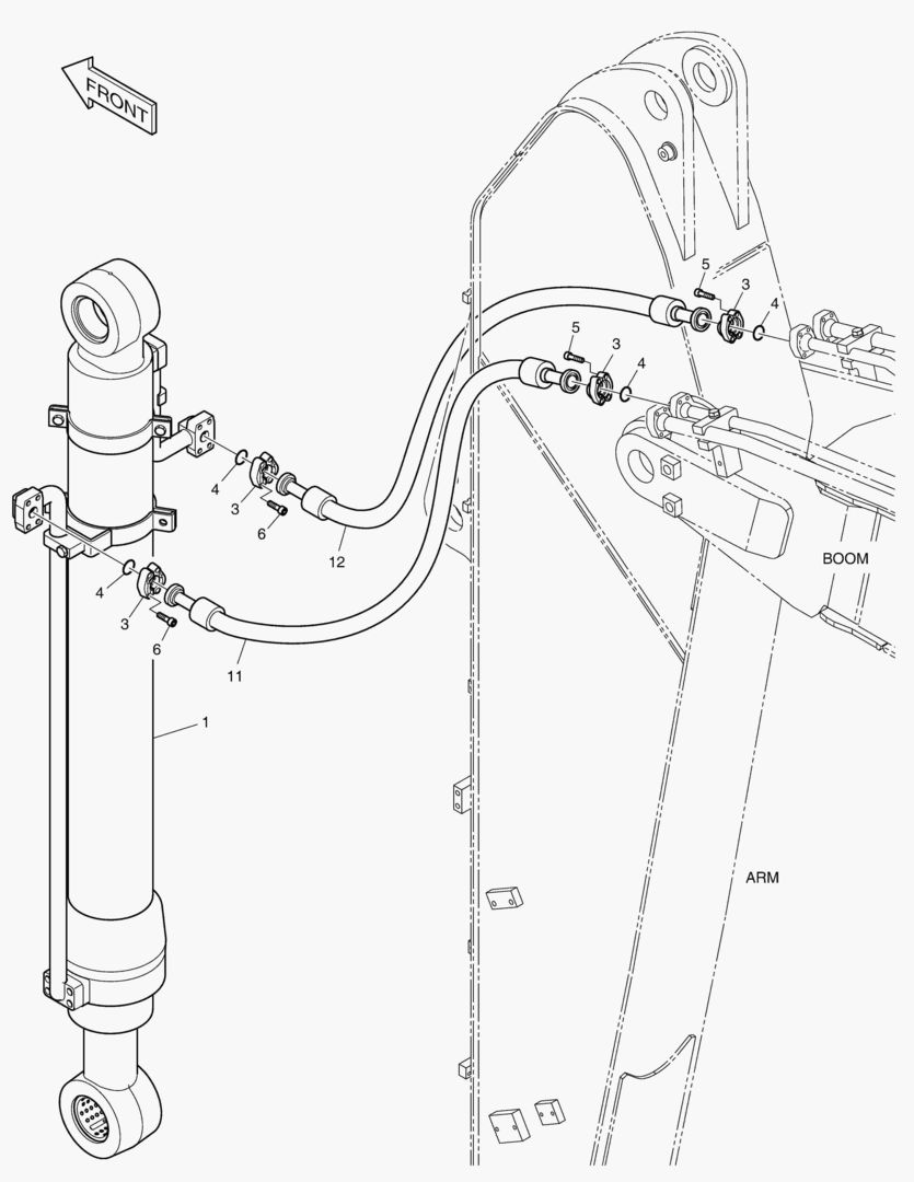 ГИДРОСИСТЕМА РУКОЯТИ - РУКОЯТЬ 3.1 м