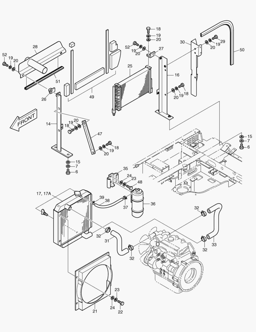 1260 ENGINE MOUNTING(2) - RADIATOR [20001~20591]