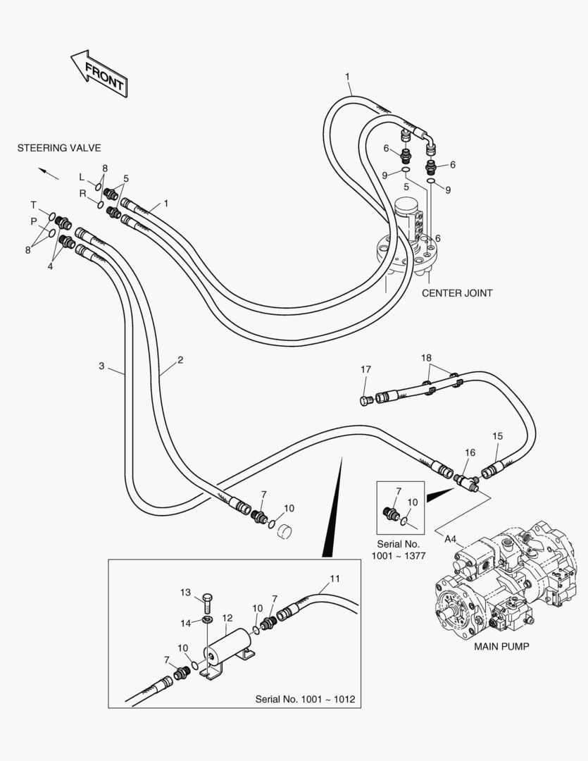 ПАТРУБКИ РУЛЕВОГО УПРАВЛЕНИЯ