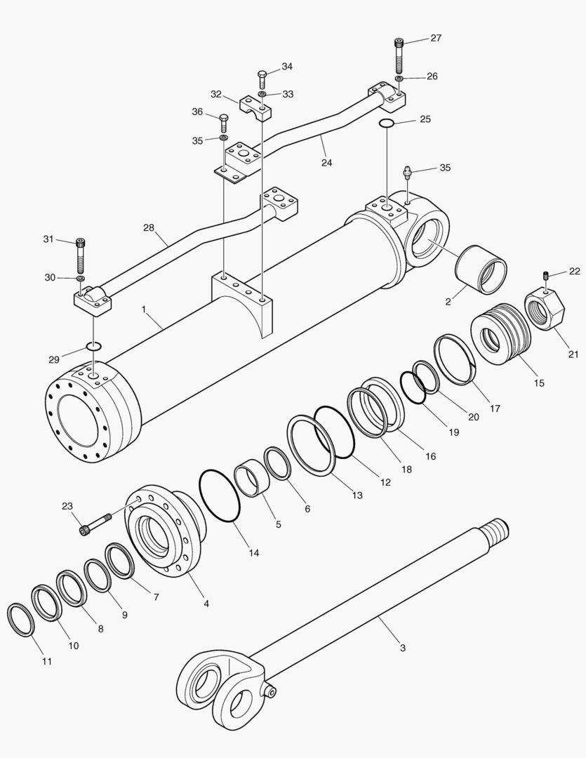 ГИДРОЦИЛИНДР ПОДЪЕМА-ПРАВОСТОРОННИЙ