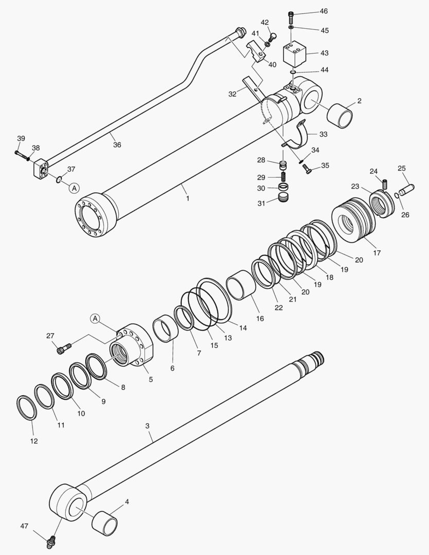 Спецтехника 4500 ARM CYLINDER - ARM 2.5m (ARTI. BOOM) [5001~5109] - главное фото