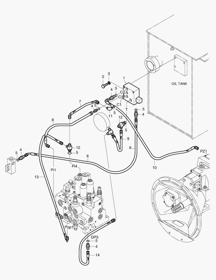ТРУБОПРОВОД СЕРВОУПРАВЛЕНИЯ-ГИДРОМОЛОТ,KMX13A