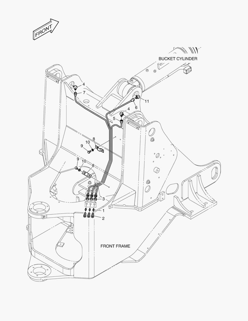 ПЕРЕДНИЙ ТРУБОПРОВОД СМАЗОЧНОЙ СИСТЕМЫ