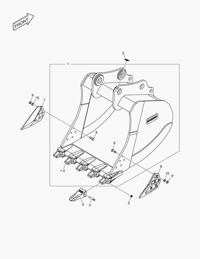 6870 BUCKET ASSВґY - 1.44mВі - H CLASS