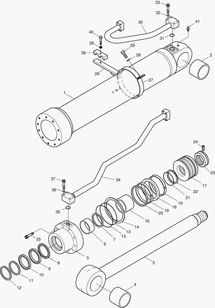 ЦИЛИНДР СТРЕЛЫ - ПРАВОСТОРОННИЙ