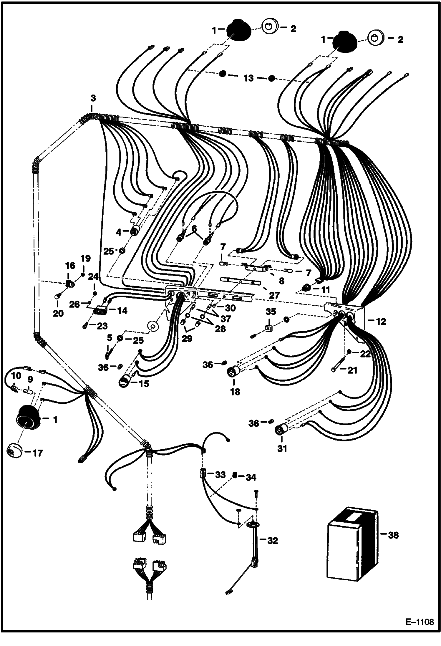 ЭЛЕКТРИЧЕСКАЯ СИСТЕМА КАБИНЫ (СЕРИЙНЫЙ НОМЕР 19999 И НИЖЕ)