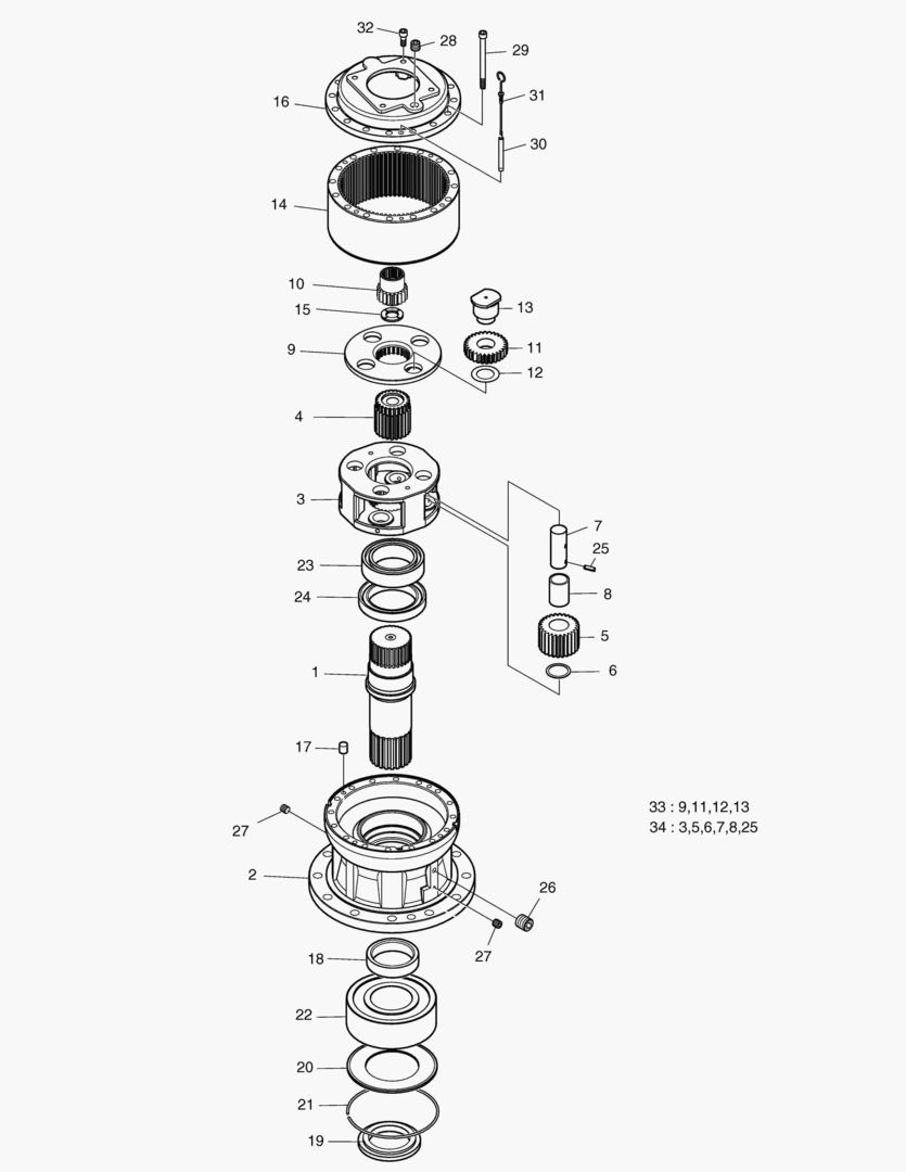 4150 SWING REDUCTION GEAR [1001~1219]