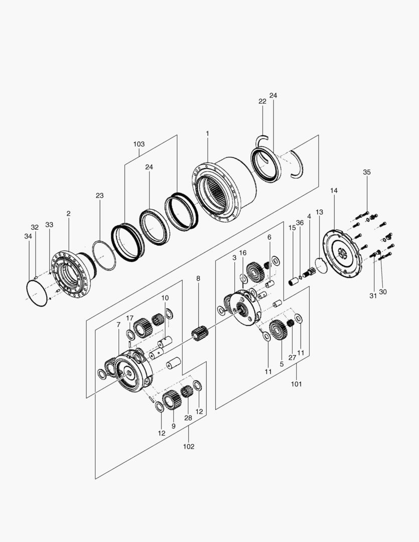 Спецтехника 4160 TRAVEL REDUCTION GEAR [5001~5440] - главное фото