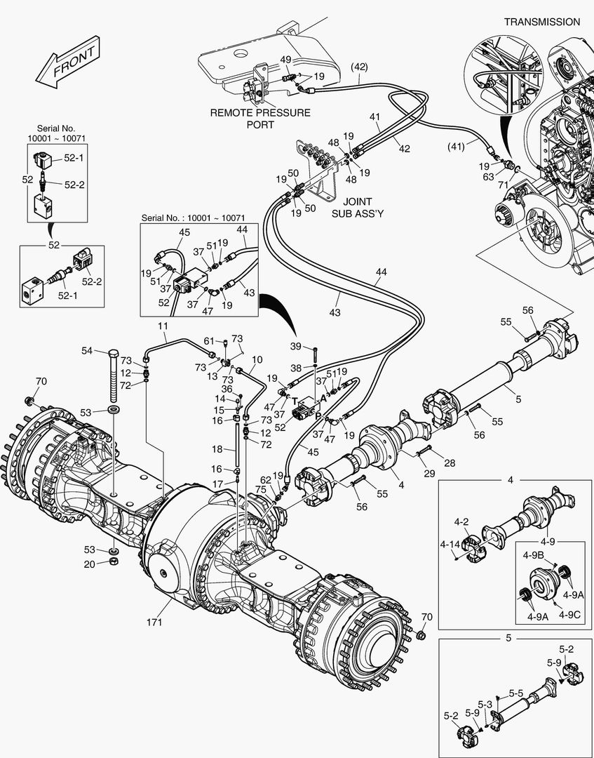 Схема 1200 AXLE & DRIVE SHAFT (1)