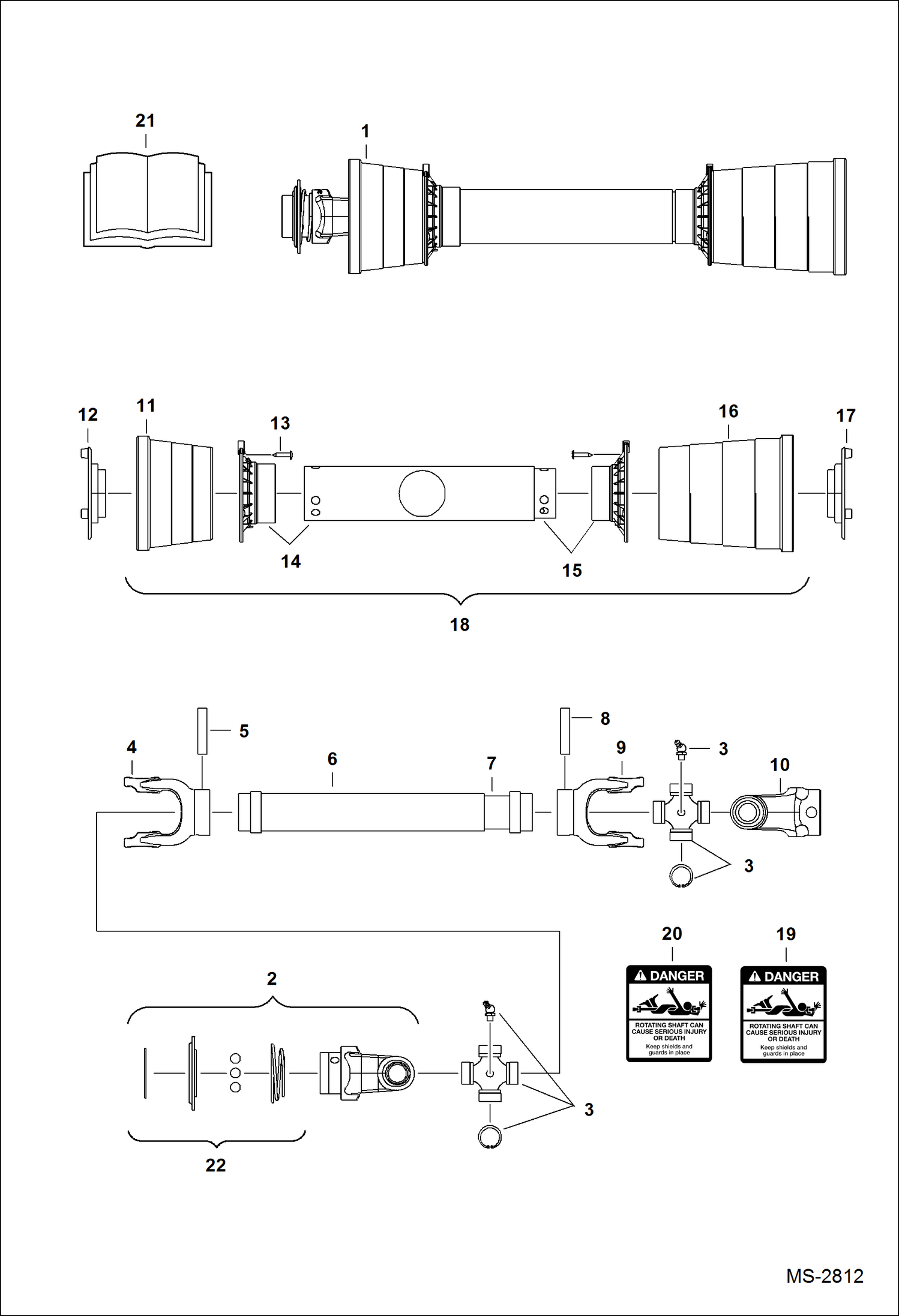 ФРЕЗА (ВАЛ ОТБОРА МОЩНОСТИ) (3RC60 A7RR) (3RC70 A7RS)