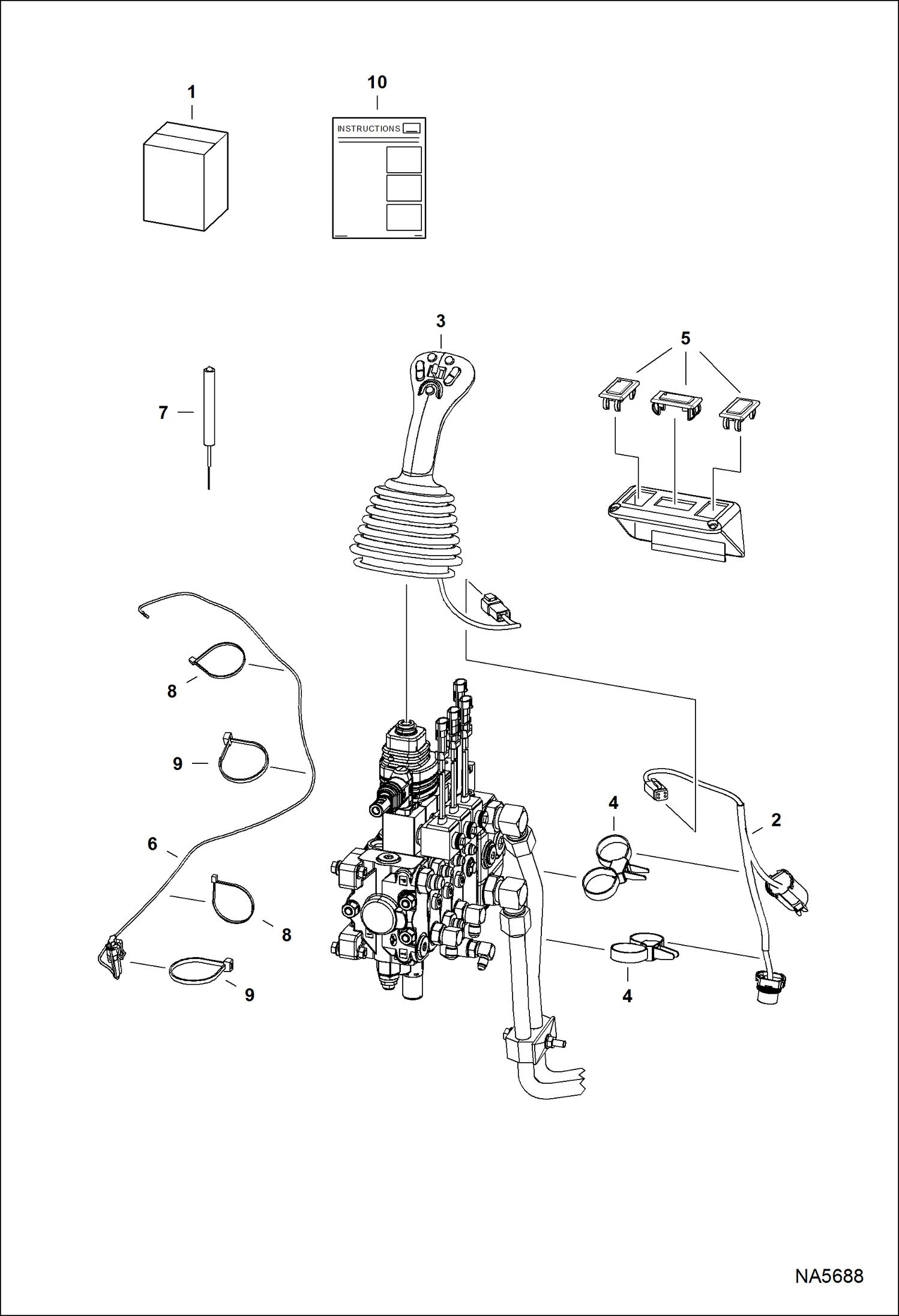 КОМПЛЕКТ ДЖОЙСТИКА (СЕРИЙНЫЙ НОМЕР A0W111723 И ВЫШЕ)