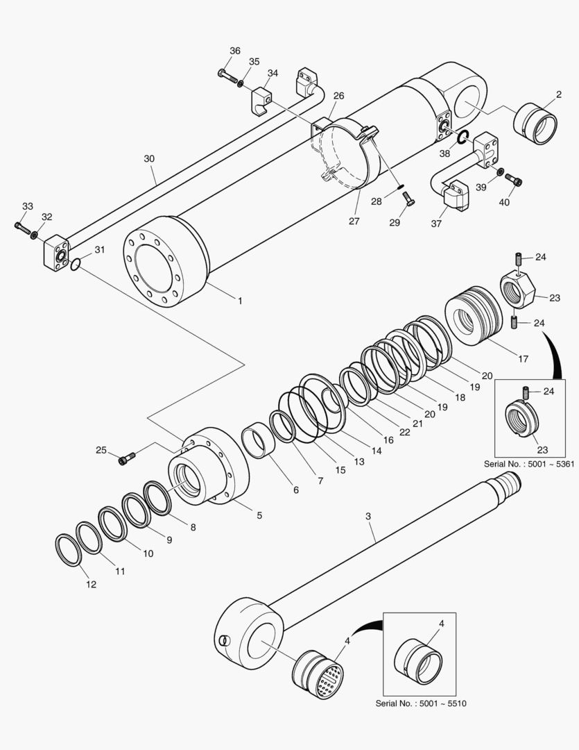 4280 BUCKET CYLINDER - ARM 2.9m [5001~5800]