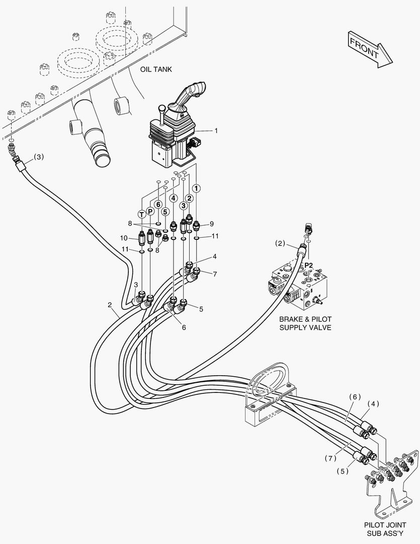 ТРУБОПРОВОД СЕРВОУПРАВЛЕНИЯ - 2 КАТУШКИ