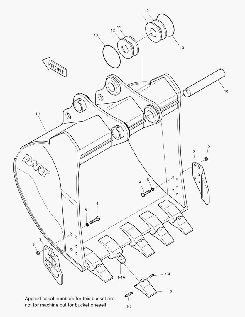 5380 BUCKET-0.66гЋҐ(39`)-VERTICAL PIN