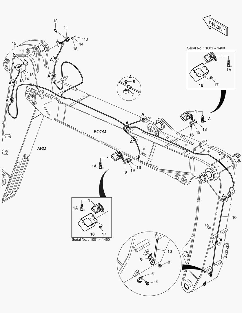 РАБОЧАЯ ФАРА - ШАРНИРНАЯ СТРЕЛА