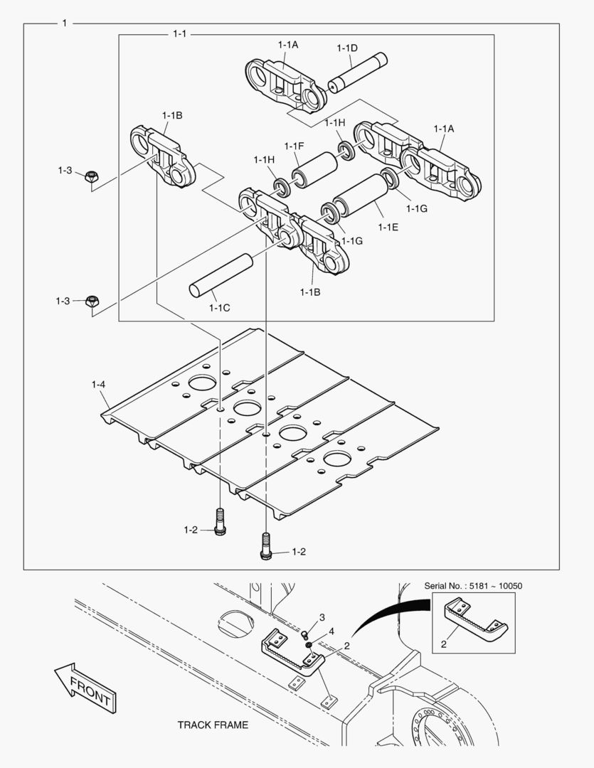 6301 TRACK SHOE ASS`Y - 600G [5181~]
